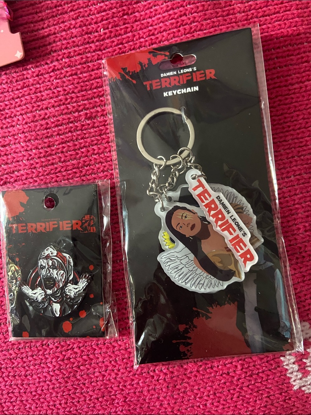 Terrifier Keychain - Black/White Angel Design